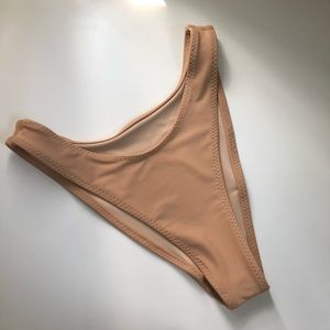 Nude cheeky bikini bottom